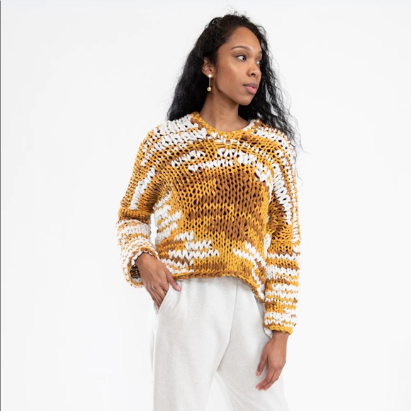 Tonlé Maleng Sweater - Gold White Orange - Picture 5 of 5